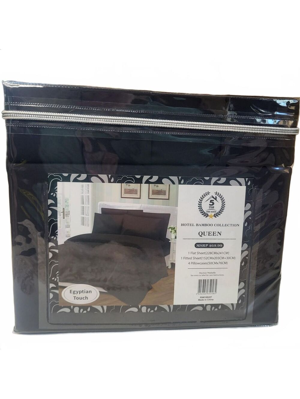 2500 Hotel Bamboo Collection Queen Size Sheet Set - Wrinkle Free Cotton Touch, 6